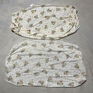 2 VTG 1996 Red Calliope Classic Winnie The Pooh Crib Fitted Sheets Nursery